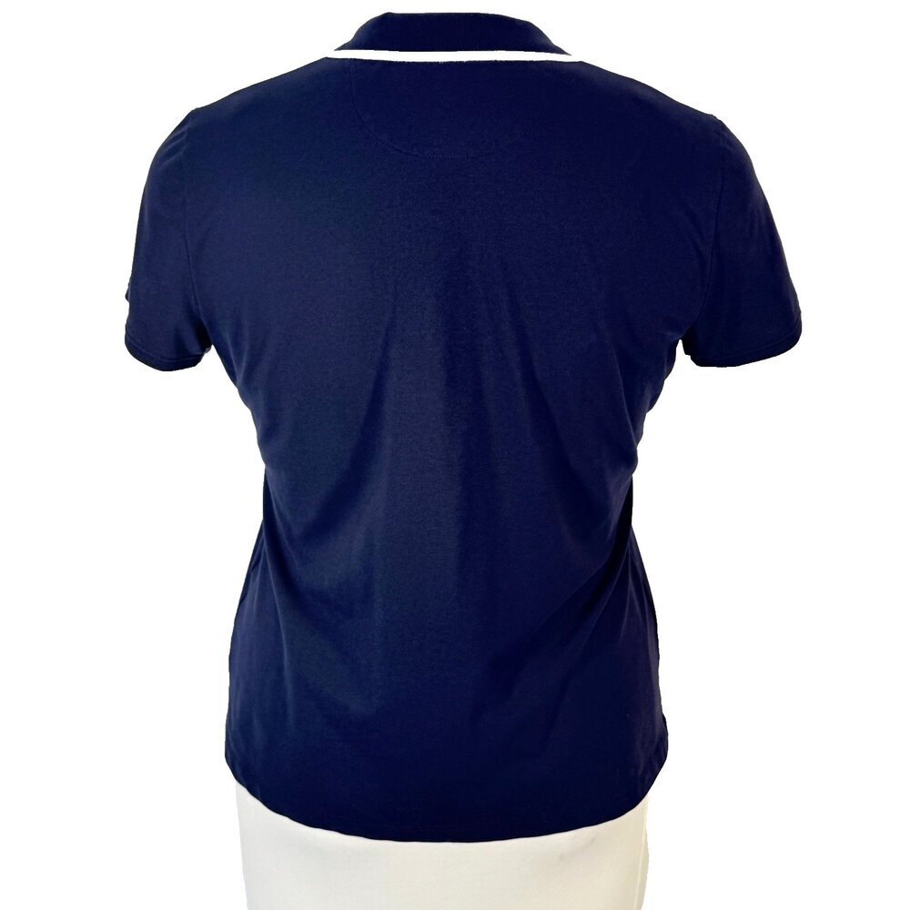 Nautica Women's XXL Polo Shirt Navy Collared Short Sleeve Pique Cotton - Picture 6 of 10